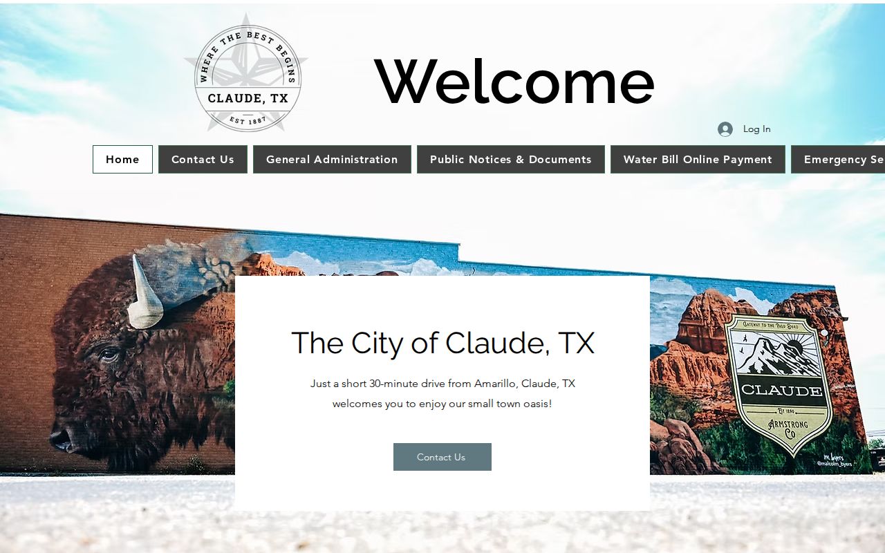 Current City of Claude website and City Hall information