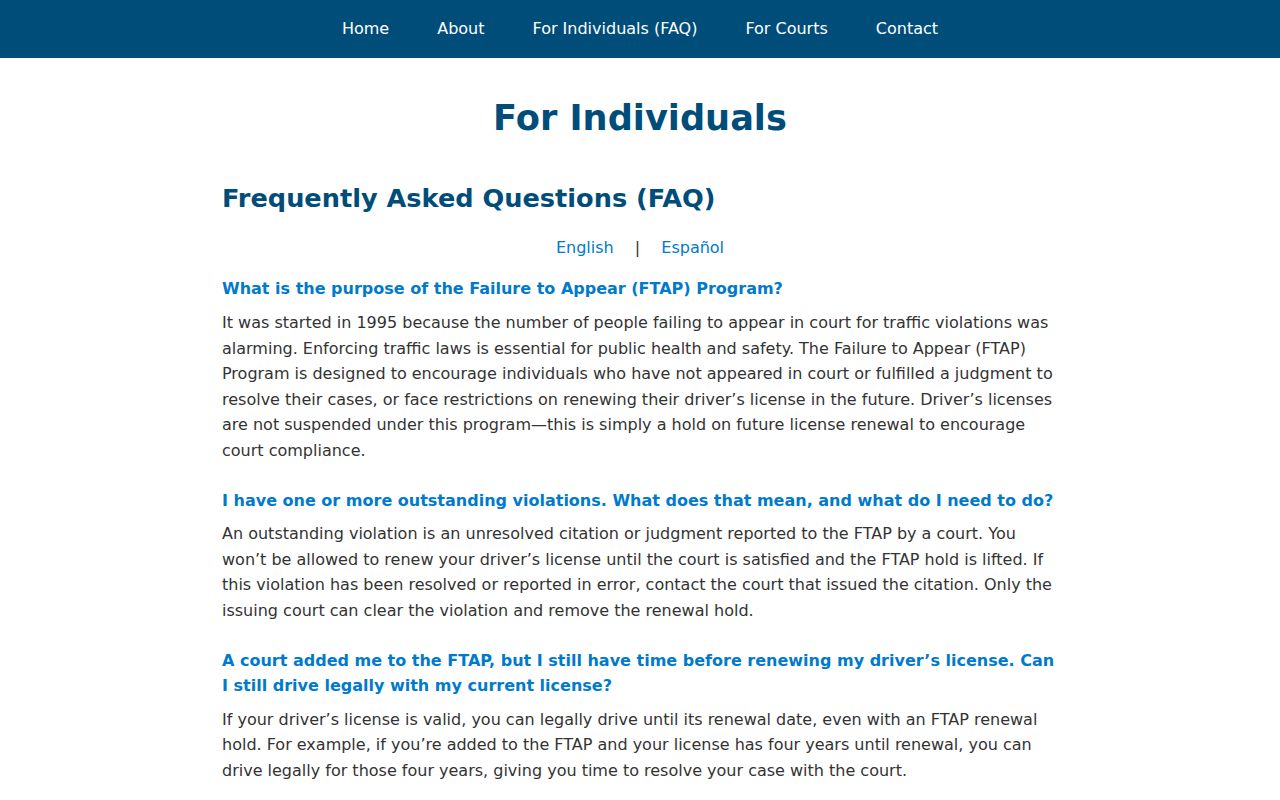 OmniBase explanation of Texas FTA and FTP license-renewal holds